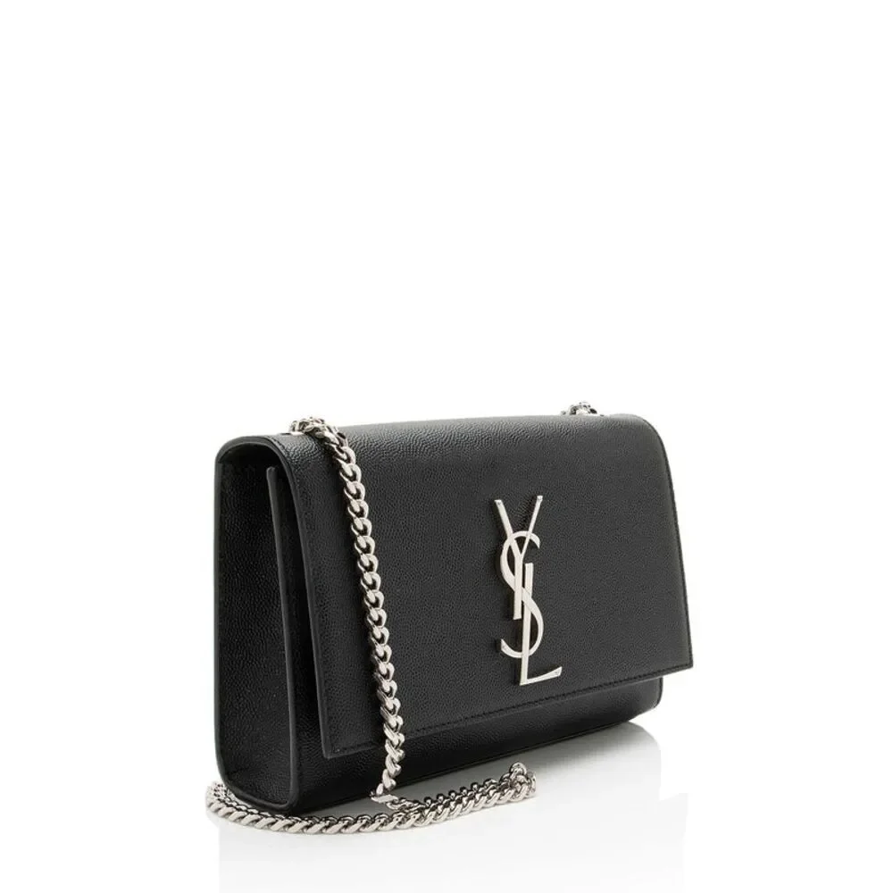 Saint Laurent Grain de Poudre Monogram Kate Small Shoulder Bag - Picture 2 of 11